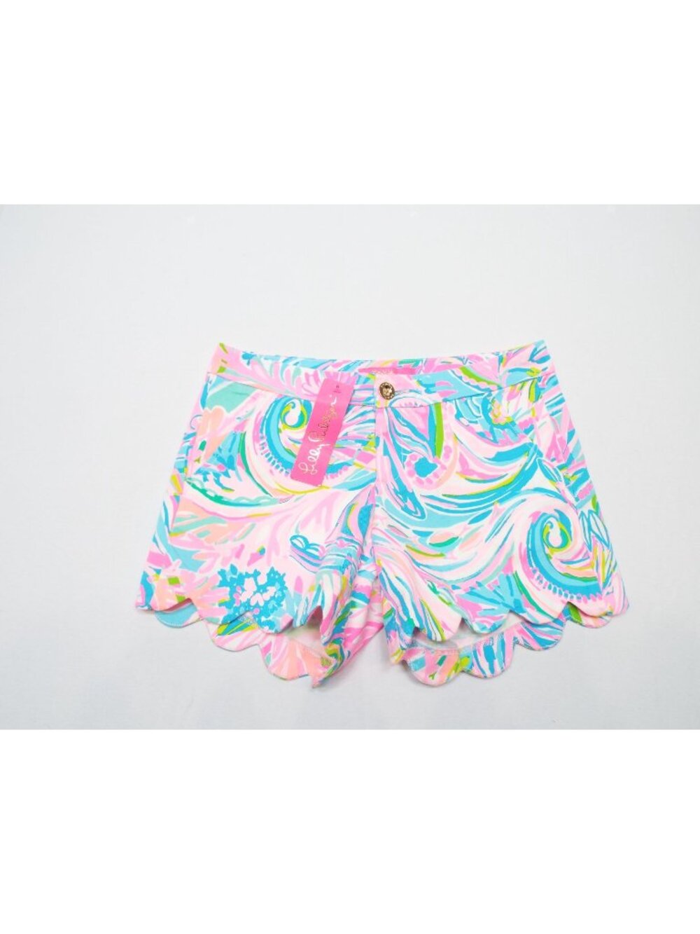 Lilly Pulitzer Buttercup Stretch Shorts Carnivale Coral Size 2 NWT